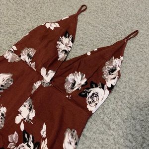 Audrey 3+1 Floral Burgandy Romper
